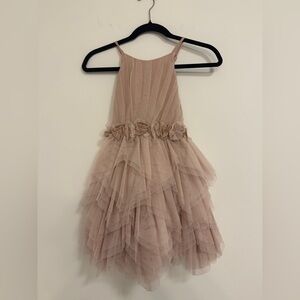 Isobella & Chloe Pink taupe Layered Dress
